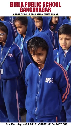 BPSGanganagar on Instagram: "Not just education. ✨ An experience that shapes leaders. 🏫 Birla Public School, Sri Ganganagar 🎓 Admissions Open 📚 Library | 💻 Computer Lab | 🔬 Science Lab ⚽ Sports | 💃 Dance | 🎶 Music 📍 Because great futures start here. Admissions Open 2026-27 for Nursery to IX & XI. 📍 Location: Birla Public School, Ganganagar 📞 Enquiry: +91 91161-38852, 0154 2467 000 🌐 Visit: www.bpsg.edu.in #AdmissionsOpen #BestEducation #EnrollNow #FutureReady #SmartLearning #birlagrou