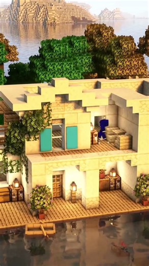 Jiggy Toons on Instagram: "Building your dream beach house, one block at a time. 🏖️🧱 Catch these coastal vibes in Minecraft! 🌊 Coastal Living in Minecraft Experience the serenity of the seaside with this stunning Minecraft beach house. From its sun-drenched balconies to its peaceful beachfront, this build is the perfect escape from the hustle and bustle of the blocky world. 🏠 Features: * Modern Design: Sleek lines and a beautiful blend of sandstone and wood. * Breathtaking Views: Enjoy the s