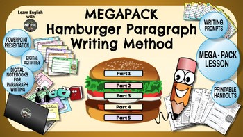 Paragraph Writing Mega-Pack Lesson With Digital & Printable Writing Activities