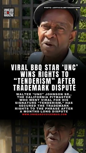 #Viral BBQ Star ‘#Unc’ wins rights to “Tenderism” after trademark dispute #tenderism #mrtenderism