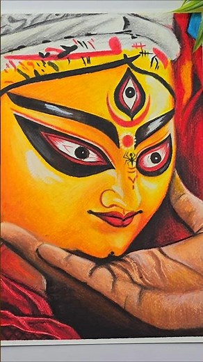 Durga Mata Drawing 😊 #shorts #durgapuja #durga #art #drawing #kids