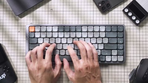 Redragon K652 75% Wireless RGB Mechanical Keyboard, Tri-Mode 84 Keys Ultra-Thin Gaming Keyboard w/Aluminum Top Plate, 100% Supported Win/Mac System & Low Profile Brown Switch