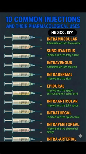 Rahber on Instagram: "#10 Common Injection and theirs uses"