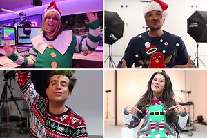 Rachel Riley, Linda Robson, Nick Grimshaw and Montana Brown show off terrible singing voices for an alternative ’12 days of Christmas’