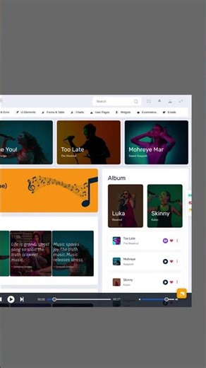 WebkitX Music Dashboard for Modern Streaming & Artist Platforms