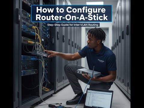 How to Configure Router-on-a-Stick | Step-by-Step Inter-VLAN Routing #tech #cisco #ccna