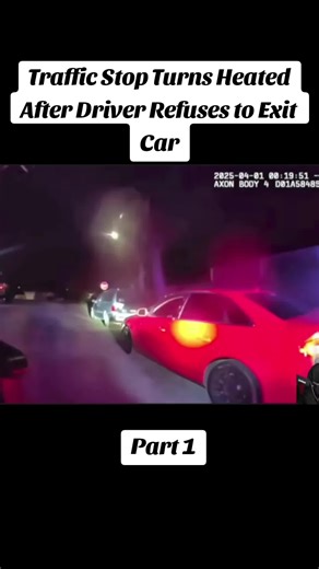Traffic Stop Turns Heated After Driver Refuses to Exit Car #policeofficer #police #cops #bodycam