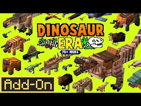 DINOSAUR ERA 2.0 ADDON: 70+ Dinosaurs Added to Minecraft Bedrock Edition