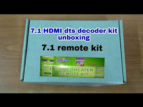 7.1 HDMI dts decoder kit unboxing//7.1 remote kit//7.1 Dolby dts board
