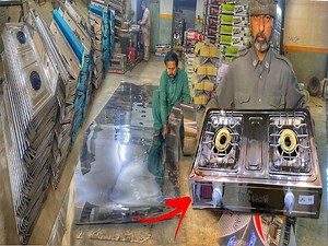 1.8M views · 10K reactions | Amazing Process Of Making Gas Stove With Stainless steel #gasstove #Making #ProcessOf | Random Skills | Facebook