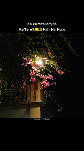 Ke ye mat samjh ke tere Kabil nahi hai hum...!🥀🥺 #newpost #newalone #sadpoetry #poetry #sad