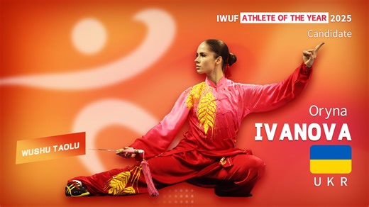 2025 IWUF Wushu Taolu Athlete of the Year candidate Oryna Ivanova (UKR) Spotlight on the 2025 IWUF Athlete of the Year Candidates! Meet Oryna Ivanova (Ukraine) one of candidates for 2025 IWUF Wushu Taolu Athlete of the Year. She is bright taiji star Oryna Ivanova has been practicing wushu since she was six years old. At the European Championships in 2016, she won gold in changquan. At the age of 14, Oryna decided to transition to taijiquan and taijijian. In 2023, she secured 4th place in taijiqu