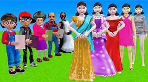 223K views · 4.2K reactions | Scary Teacher 3D vs Squid Game Draw Hair Squid Girl Beautiful or Error Challenge 5 Times Challenge #comedy #animation #funny | Pr Tom | Facebook