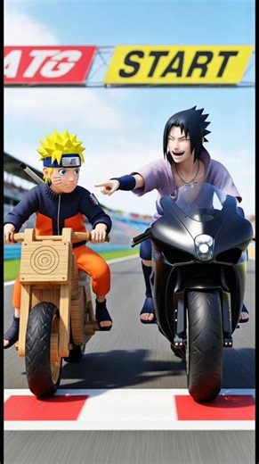 Naruto’s Wooden Bike to Superbike Victory 🏍️🔥 | Ultimate Anime Racing Comeback #shorts #animeshorts