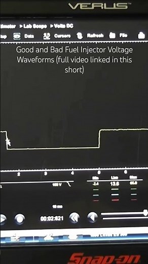 Good and Bad Fuel Injector Voltage Waveforms [misfire with engine warm]