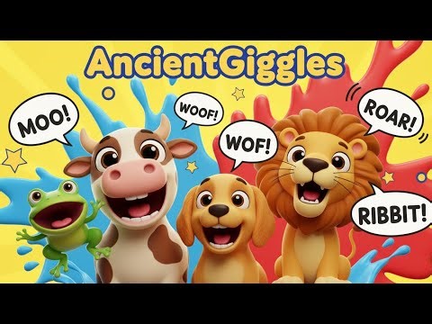 Animal Sounds for Kids in English 🐮🐱🐶 | Funny Farm, Jungle & Pet Animals | 3D Animation