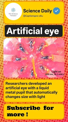 Artificial eye with pupil👁️ #shorts #facts #science