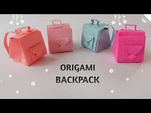 How to make origami backpack | Origami bag
