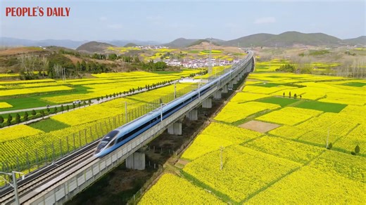 82K views · 1.9K reactions | The 250 km/h Xi'an-Chengdu high-speed railway has increased its daily bullet train departures along the Xi’an-Hanzhong section in northwest China's Shaanxi to facilitate springtime travelers. From 6 am to 10 pm, trains are operated every 8 minutes on average, totaling 160 round trips per day. | People's Daily, China | Facebook