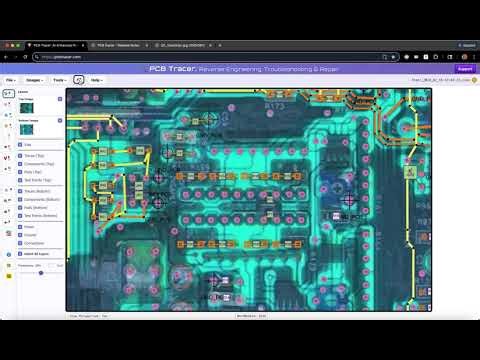 PCB Tracer: new features (AI component identification, find, copy/move, modify net names)