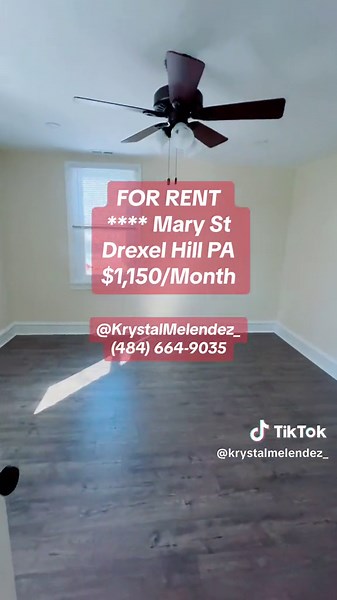 FOR RENT 🥶 **** Mary St Apt 2 Drexel Hill PA Rent: $1,150/Month 2 Bedrooms / 1 Bathroom Contact me to Schedule a tour Cell: (484) 664-9035 Email: melendezkrystal@gmail.com #delawarecounty #drexelhill #drexelhillpa #pennsylvania #pahomes #realtor #foryoupage #foryou #homesforrent