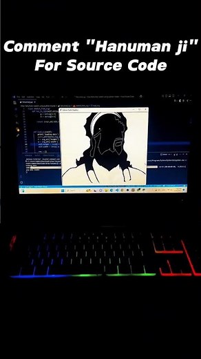 Hanuman ji sketch using python #coding #python #developer #codersarts #shortsfeed