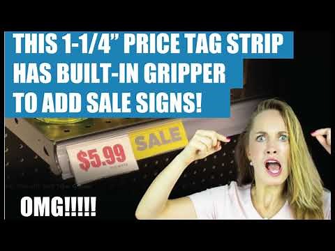 A3653 Gondola Shelf Info Strip with Shelf Talker Gripper