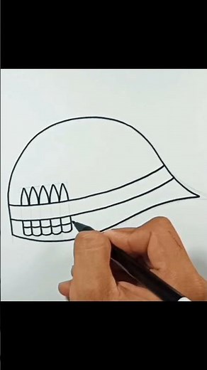 How to draw Army Helmet #shorts
