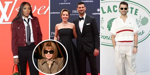 Venus Williams, Novak Djokovic's wife Jelena & Grigor Dimitrov turn heads as they pose with fashion icon Anna Wintour at Lacoste show in Paris