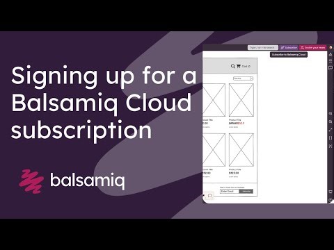 Signing up for a Balsamiq Cloud subscription