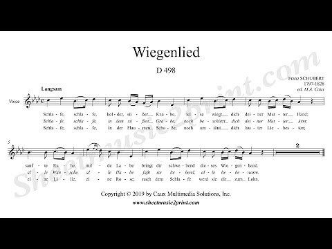Schubert : Wiegenlied, D 498