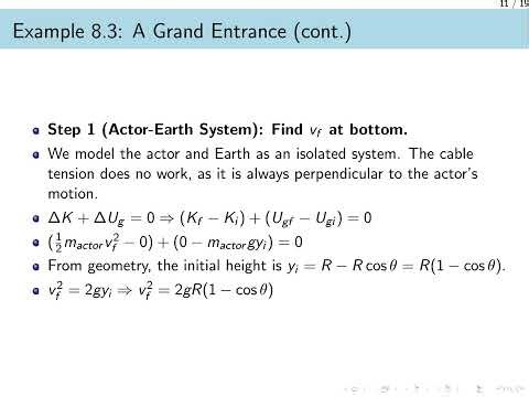 8.2 Analysis Model: Isolated System (Energy)