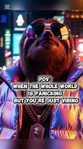 When the world is chaotic but you're a sloth 🦥😎 #shorts #vibes#memes #chill #relatable #funnyanimals