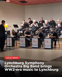 The Lynchburg Symphony Orchestra Big Band performed at the University of Lynchburg today! For the full story, click here: https://www.wsls.com/news/local/2025/07/27/lynchburg-symphony-orchestra-big-band-brings-ww2-era-music-to-lynchburg/?utm_source=facebook&utm_medium=social&utm_campaign=snd&utm_content=wsls10 | WSLS 10 / WSLS.com