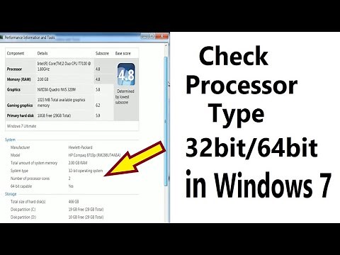 How to Check Computer Processor Type 32 Bit or 64 Bit in Windows 7 [Urdu/Hindi]