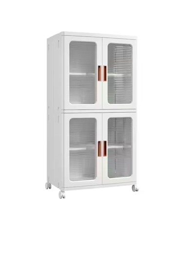 Collapsible 4 Tier Storage Cabinets With Doors and Wheels - Etsy