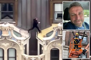 Shocking video shows man casually jumping across rooftop of NYC high-rise
