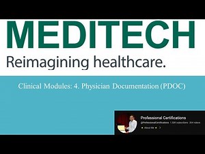 | MEDITECH | Physician Documentation (PDOC) |