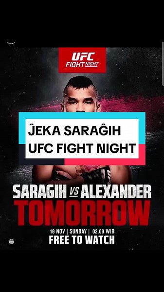 UFC FIGHT NIGHT 19 NoV 2023 LAS VEGAS #ufc #onepridemma #jekasaragih #alexander