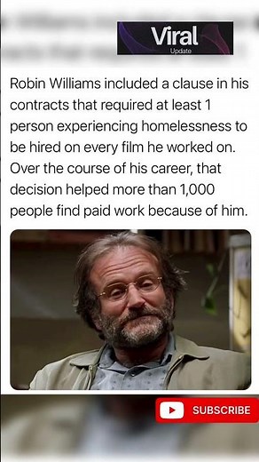 The Contract Clause That Made Robin Williams a Real-Life Hero 🎬❤️#shorts