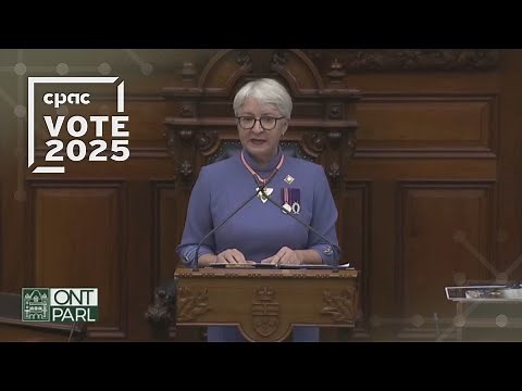 Ontario Lieutenant-Governor Edith Dumont delivers speech from the throne – April 15, 2025