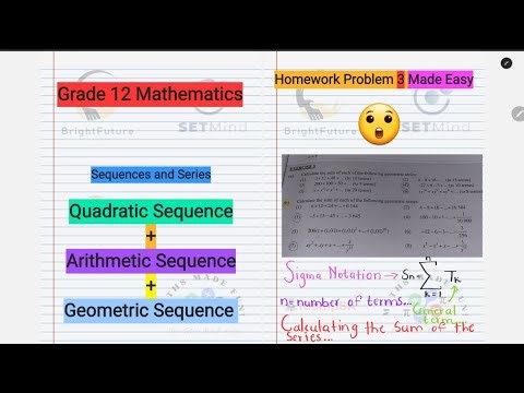 Arithmetic & Geometric Sequences Explained Homework Problems Solved Step by Step| ICampSA