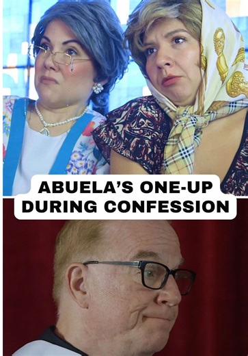 Nothing can stop these frenemies. Not even Father Philip. ... Poor Father Philip. #fyp #abuela #growingupcatholic #latinosbelike #latinocomedy