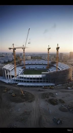 Football Stadium Built in Seconds #timelapse #architecture #viralshort #football #shorts #ronaldo