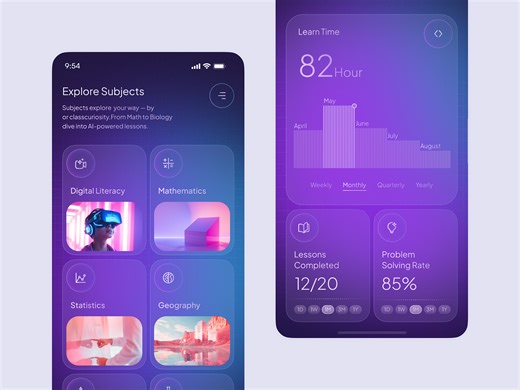 Query AI – Study Dashboard & Snap Learning App UI UX Design