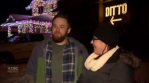 This holiday light display is half the effort, but double the humour | CBC News