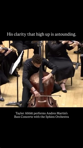 Wonderful playing by Taylor Abbitt at the 29th Annual Sphinx Competition 🔥 🎵| Andres Martin: Bass Concerto No. 1 🎻| Taylor Abbitt 🎼| Sphinx Symphony Orchestra, conducted by Kalena Bovell #bass #violin #piano #orchestra #classicalmusic