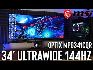 MSI 34inch 144hz Ultrawide Monitor Unboxing & Overview! (OPTIX MPG341CQR)