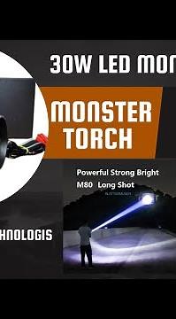 SUPER BRIGHT LED TORCH WITH 2KM RANGE