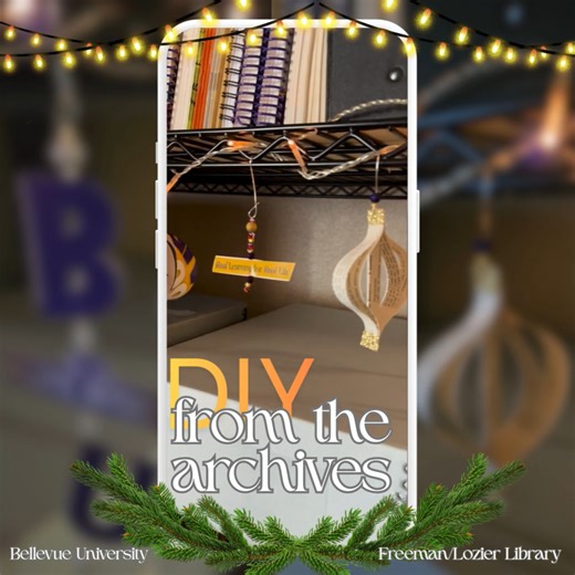 Freeman/Lozier Library on Instagram: "For 57 of Bellevue University’s nearly 60-year history, course catalogs were printed and allow an opportunity to see aesthetics styles such as graphics and decorations change over time. Instead of letting these artifacts sit unused, let’s create some fun holiday baubles so their beauty can live on as we continue to be inspired by bits of the past. Read our Festive DIY from the Archives blog, print out some pages from our archives catalogs collection, then fo